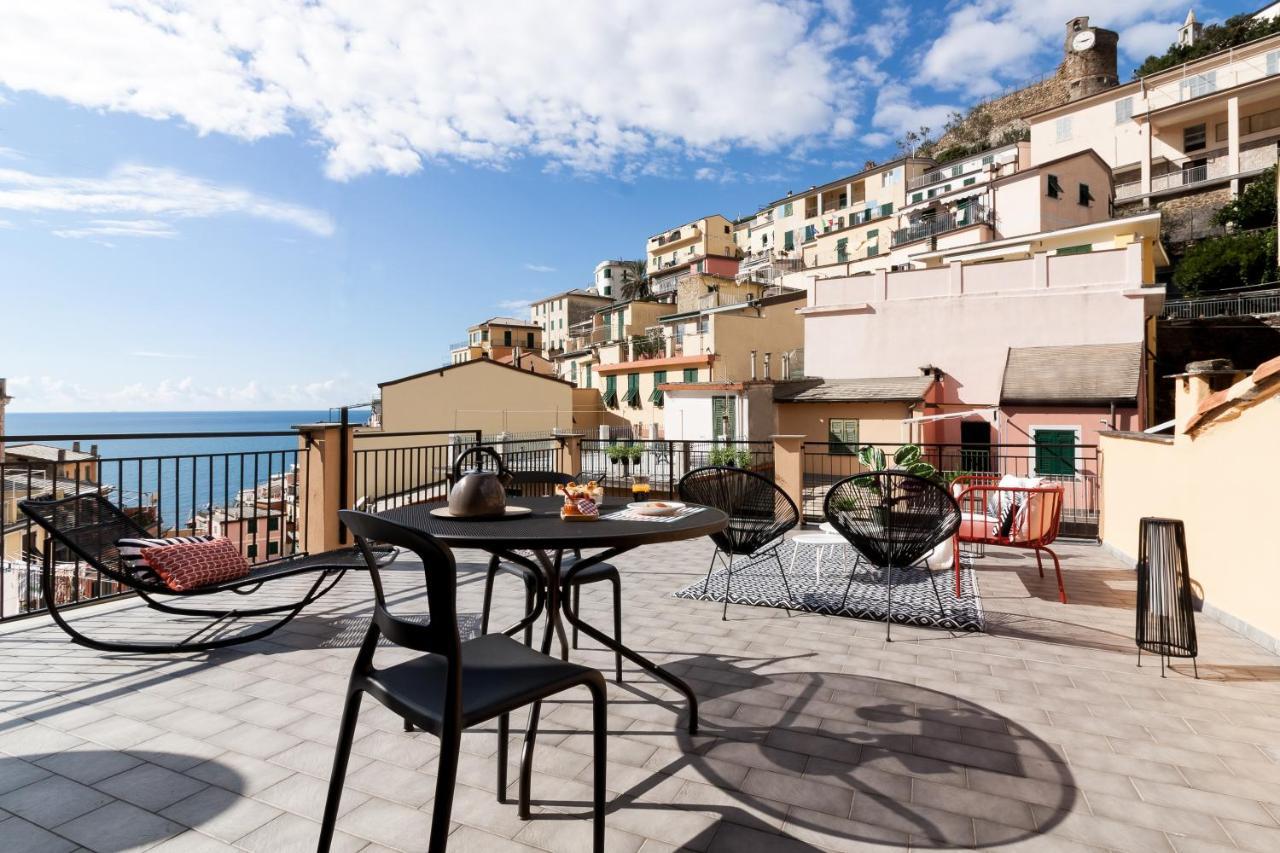 Ca Vivaldi Penthouse 5Terreparco Apartment Riomaggiore Bagian luar foto